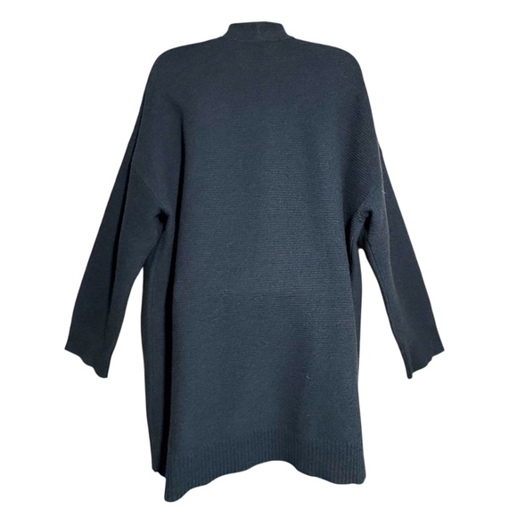 Eileen Fisher Cashmere Long Open Cardigan Sweater Jacket Size XL Dark Teal Blue - Picture 4 of 6